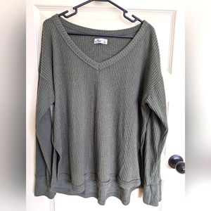 Hollister Long Sleeve Waffle Knit Shirt